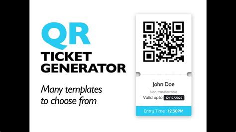 qr code ticket generator.